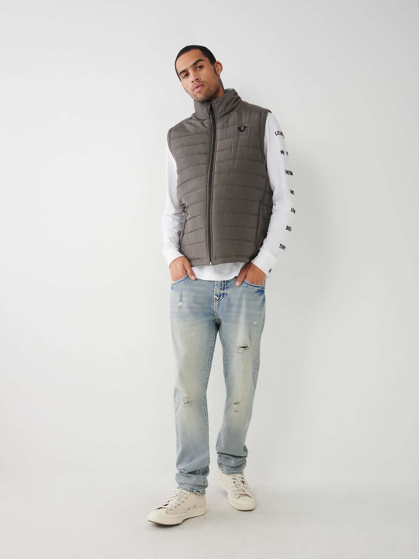 True Religion puffer vest grey