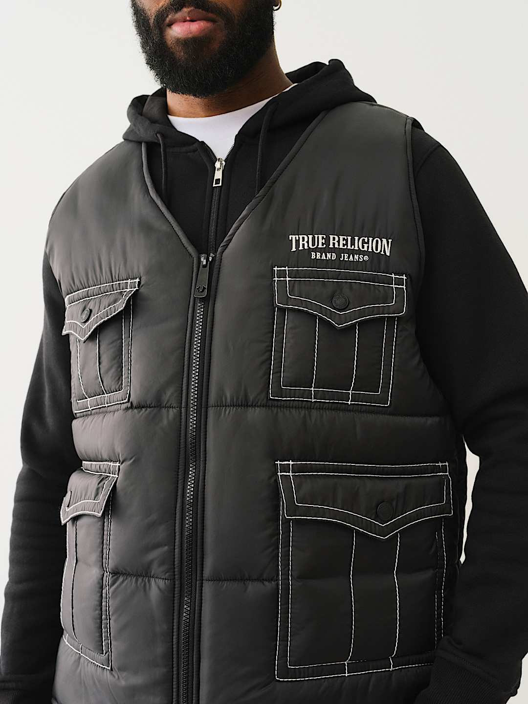 True Religion puffer vest