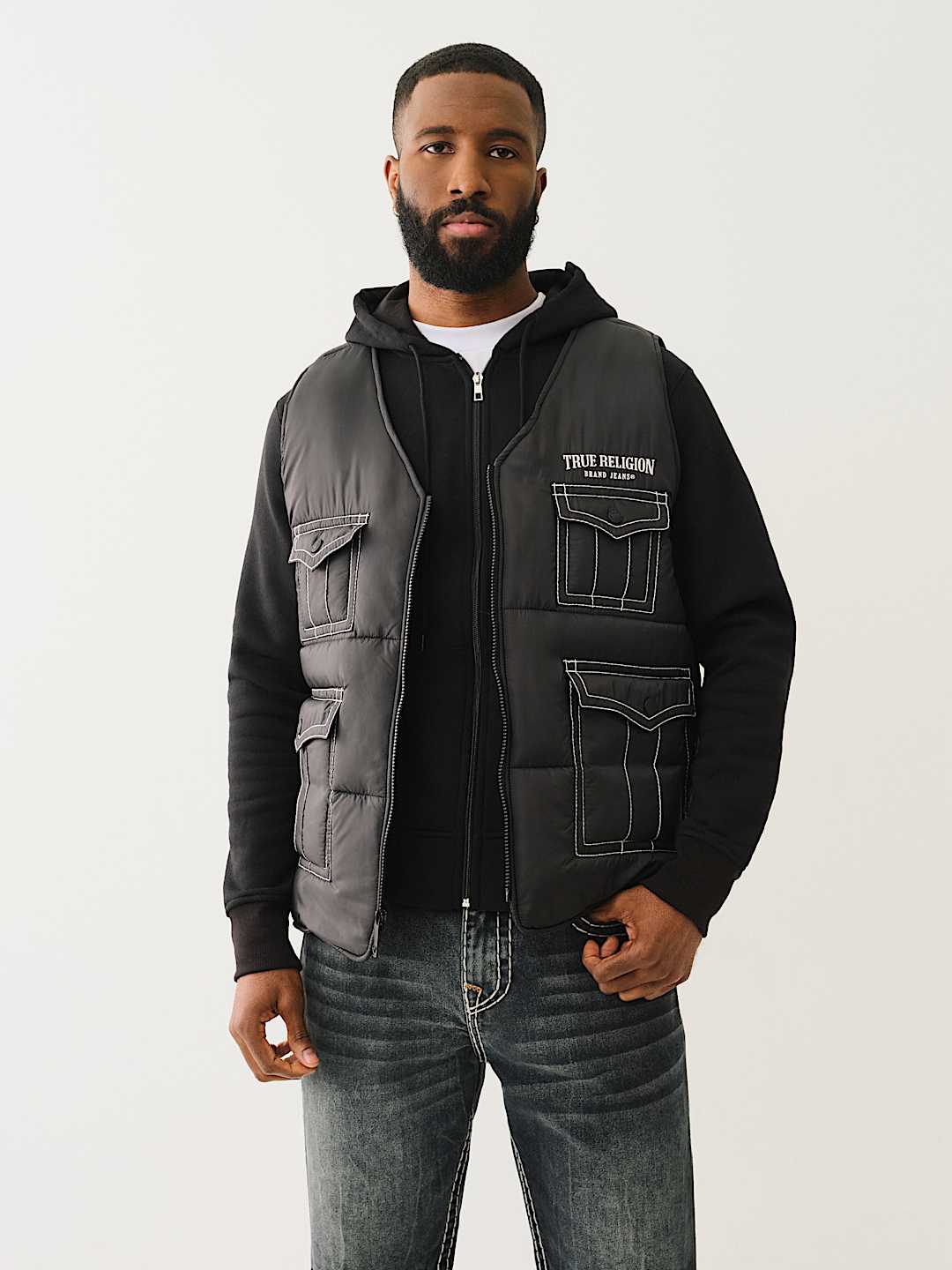True Religion puffer vest