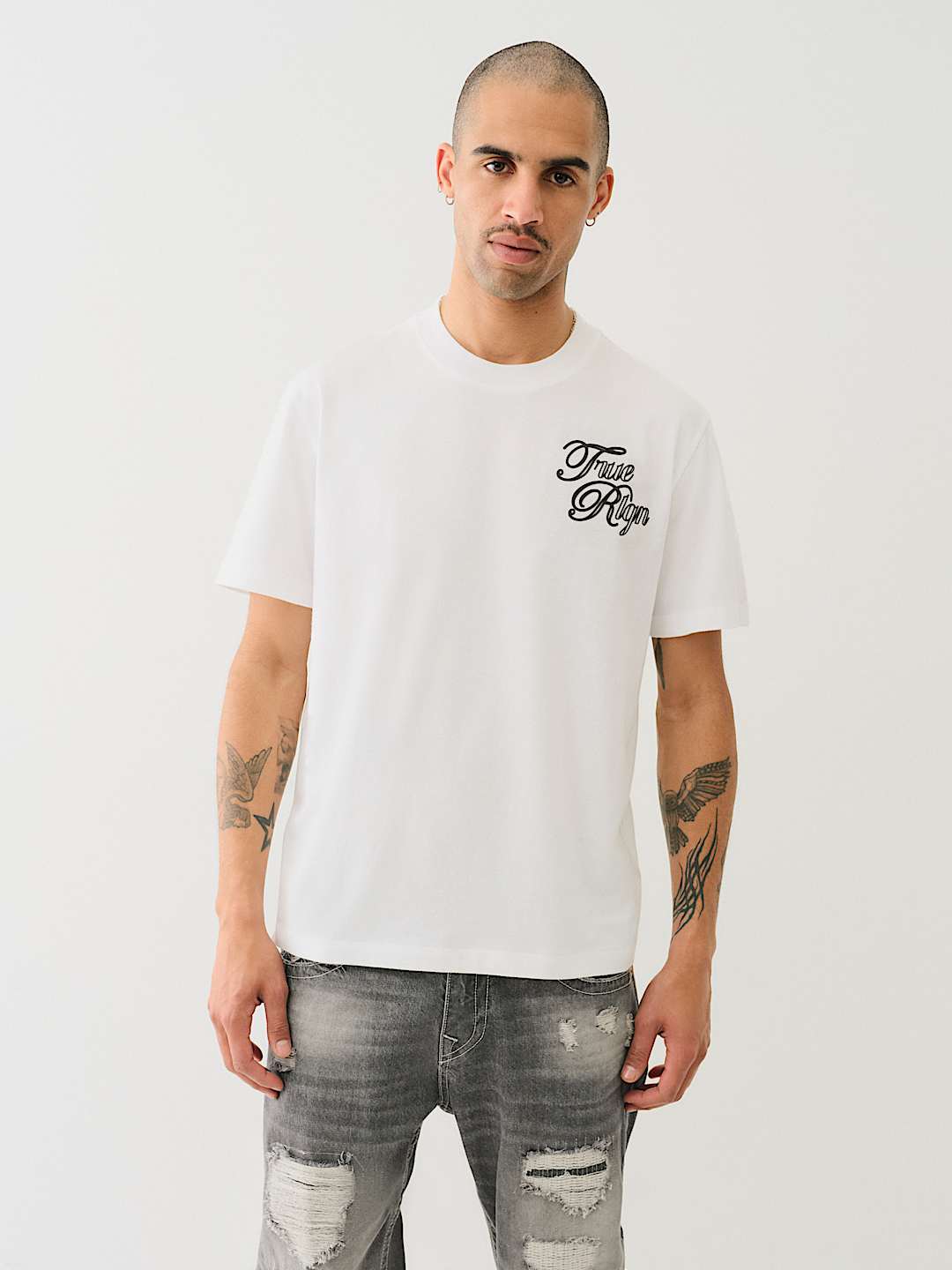 True Religion Multi logo T-shirt
