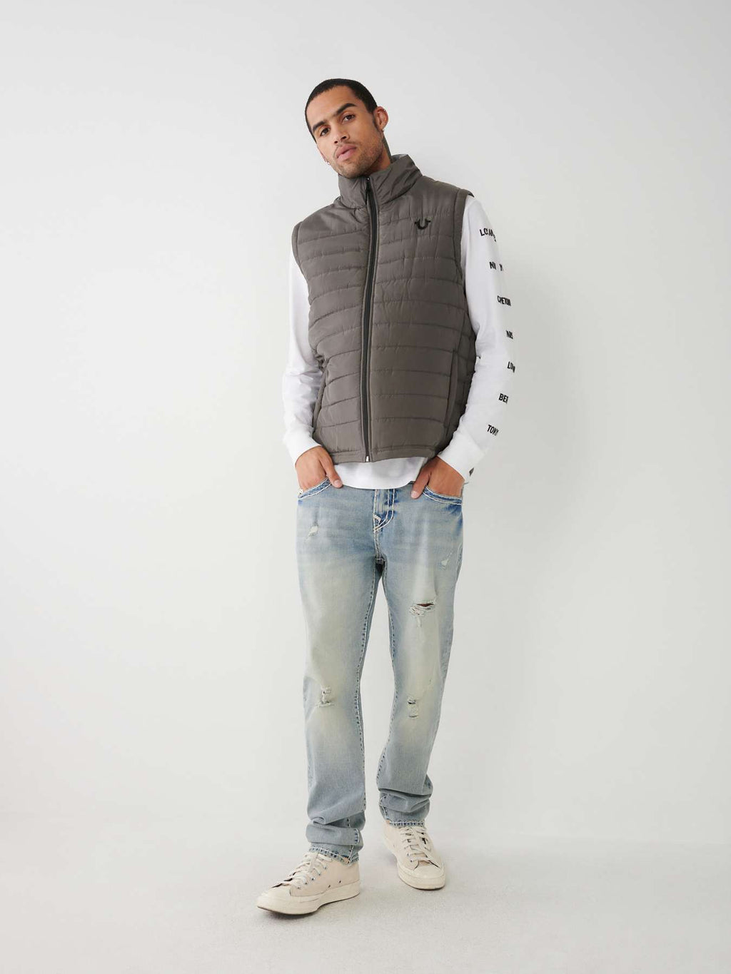 True Religion puffer vest grey