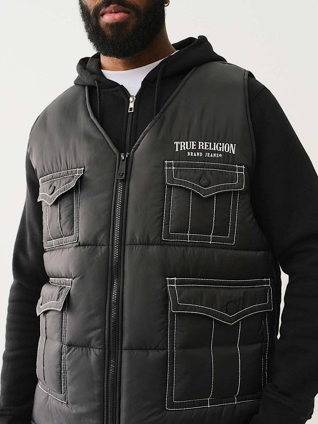 True Religion puffer vest